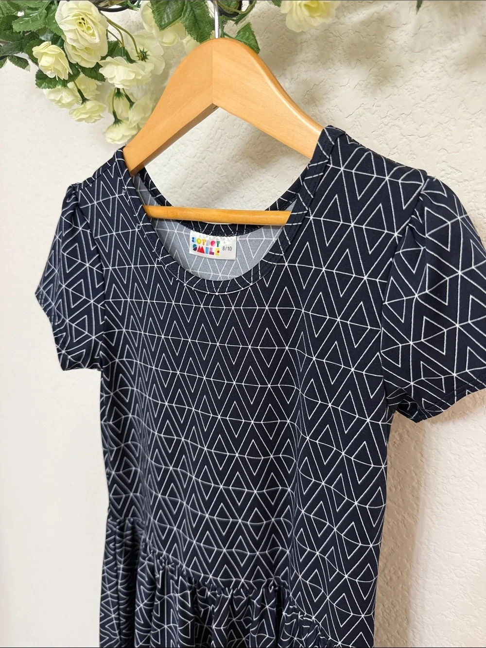 Dot Dot Smile • Girls Geometric Short-Sleeve Dress